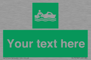 SL7219: Custom sign safe condition Rescue boat
