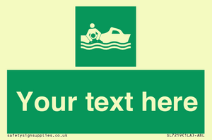 SL7219: Custom sign safe condition Rescue boat