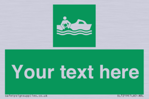 SL7219: Custom sign safe condition Rescue boat