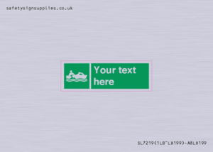 SL7219: Custom sign safe condition Rescue boat