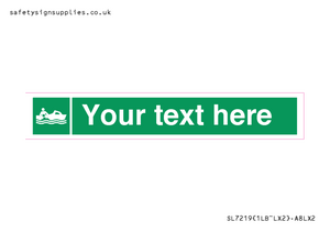 SL7219: Custom sign safe condition Rescue boat