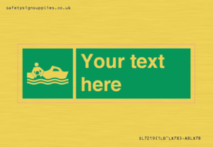 SL7219: Custom sign safe condition Rescue boat
