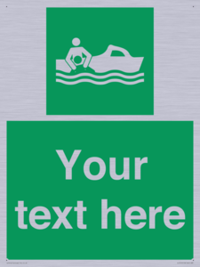 SL7219: Custom sign safe condition Rescue boat