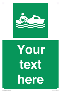 SL7219: Custom sign safe condition Rescue boat