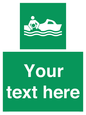 SL7219: Custom sign safe condition Rescue boat