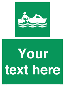 SL7219: Custom sign safe condition Rescue boat