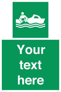 SL7219: Custom sign safe condition Rescue boat