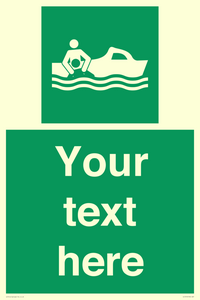 SL7219: Custom sign safe condition Rescue boat