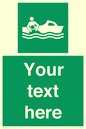 SL7219: Custom sign safe condition Rescue boat