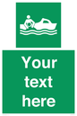 SL7219: Custom sign safe condition Rescue boat