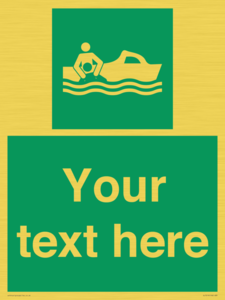 SL7219: Custom sign safe condition Rescue boat