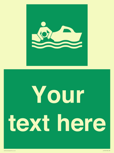 SL7219: Custom sign safe condition Rescue boat