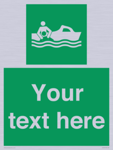 SL7219: Custom sign safe condition Rescue boat