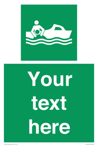 SL7219: Custom sign safe condition Rescue boat