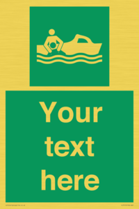 SL7219: Custom sign safe condition Rescue boat