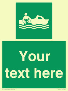 SL7219: Custom sign safe condition Rescue boat