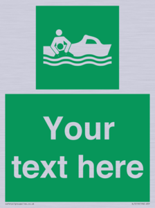 SL7219: Custom sign safe condition Rescue boat
