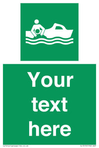 SL7219: Custom sign safe condition Rescue boat