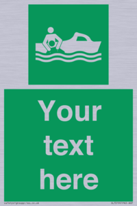 SL7219: Custom sign safe condition Rescue boat
