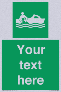 SL7219: Custom sign safe condition Rescue boat