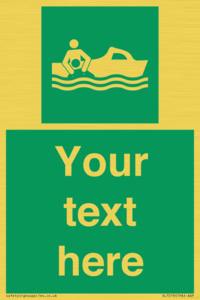 SL7219: Custom sign safe condition Rescue boat