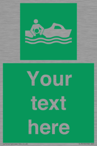 SL7219: Custom sign safe condition Rescue boat