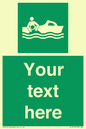 SL7219: Custom sign safe condition Rescue boat