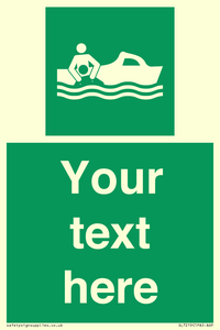 SL7219: Custom sign safe condition Rescue boat