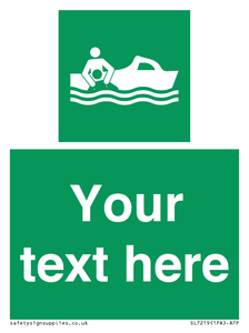 SL7219: Custom sign safe condition Rescue boat