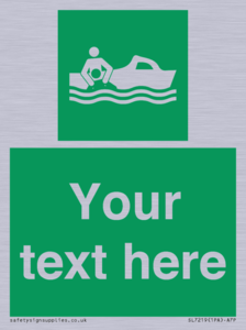 SL7219: Custom sign safe condition Rescue boat