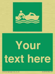 SL7219: Custom sign safe condition Rescue boat