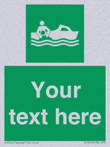 SL7219: Custom sign safe condition Rescue boat