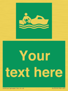 SL7219: Custom sign safe condition Rescue boat
