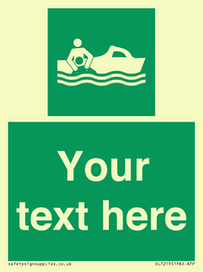 SL7219: Custom sign safe condition Rescue boat