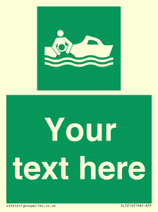 SL7219: Custom sign safe condition Rescue boat