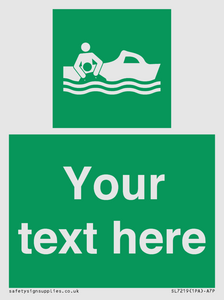SL7219: Custom sign safe condition Rescue boat