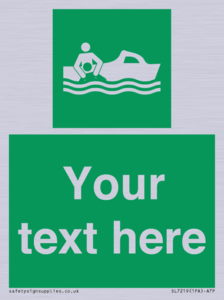 SL7219: Custom sign safe condition Rescue boat