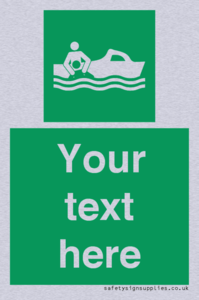 SL7219: Custom sign safe condition Rescue boat