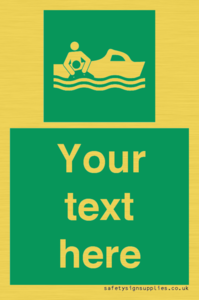 SL7219: Custom sign safe condition Rescue boat
