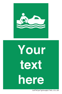 SL7219: Custom sign safe condition Rescue boat