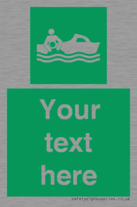 SL7219: Custom sign safe condition Rescue boat