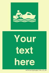 SL7219: Custom sign safe condition Rescue boat