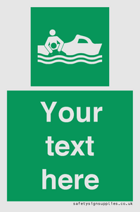 SL7219: Custom sign safe condition Rescue boat