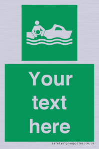 SL7219: Custom sign safe condition Rescue boat