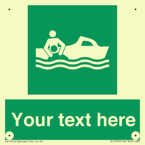 SL7219: Custom sign safe condition Rescue boat