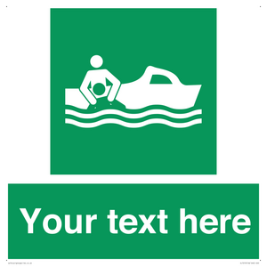 SL7219: Custom sign safe condition Rescue boat