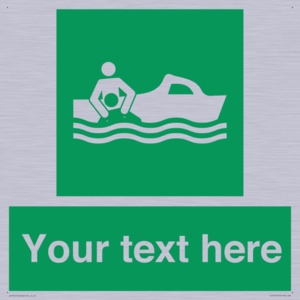 SL7219: Custom sign safe condition Rescue boat