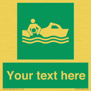SL7219: Custom sign safe condition Rescue boat