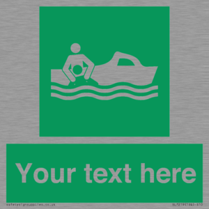 SL7219: Custom sign safe condition Rescue boat