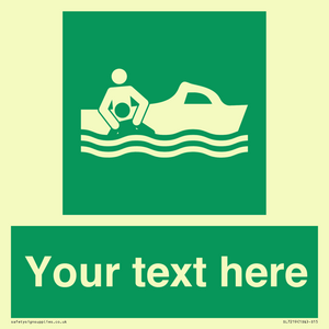SL7219: Custom sign safe condition Rescue boat